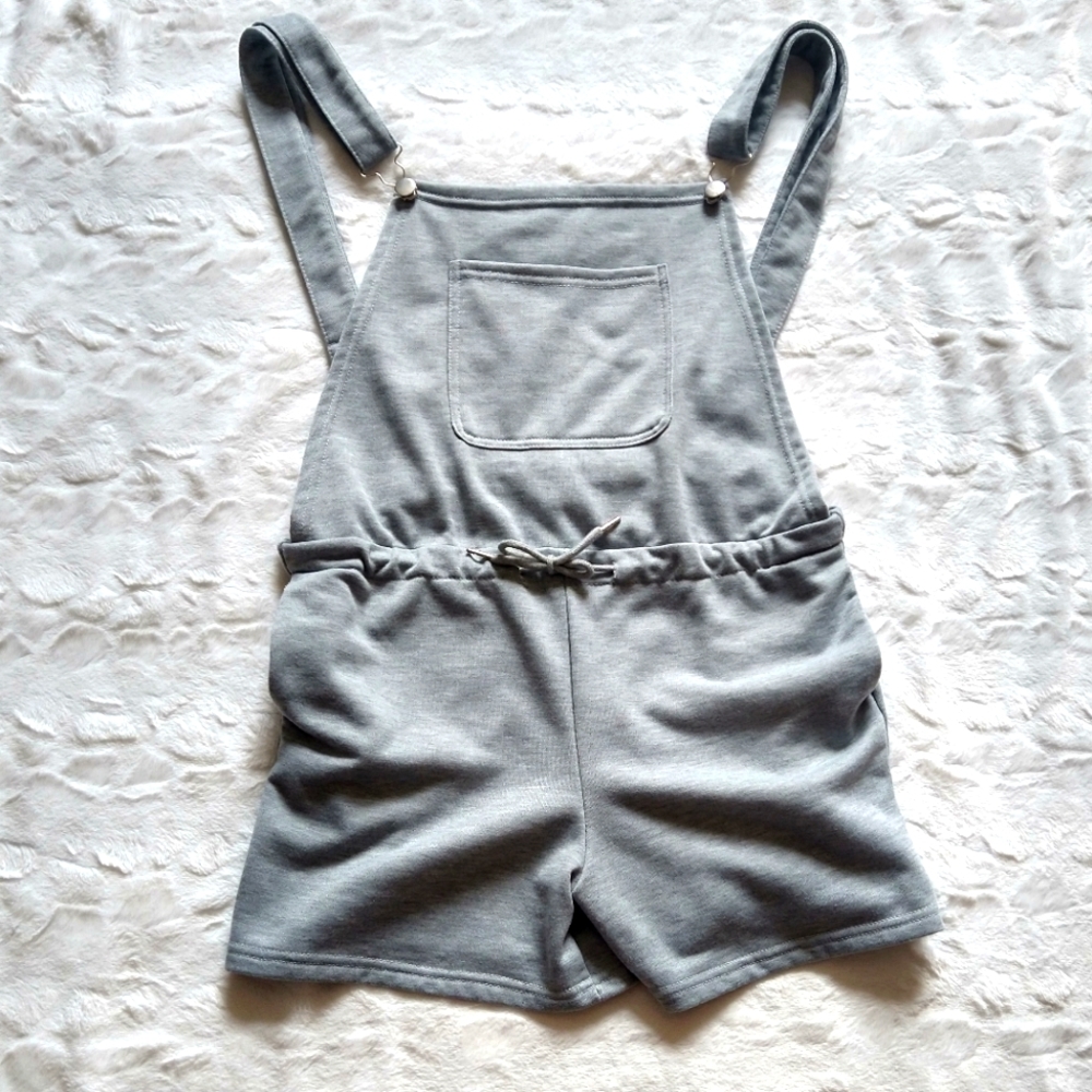 Sweatshirt Material Overall Shorts